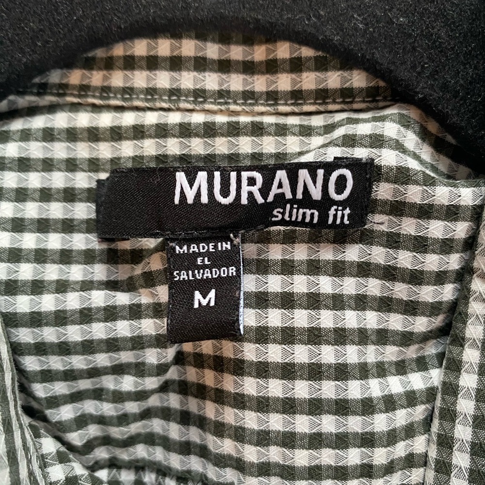 Murano Slim Fit Green Checkered Shirt